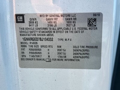 2011 Chevrolet Traverse LT 1LT