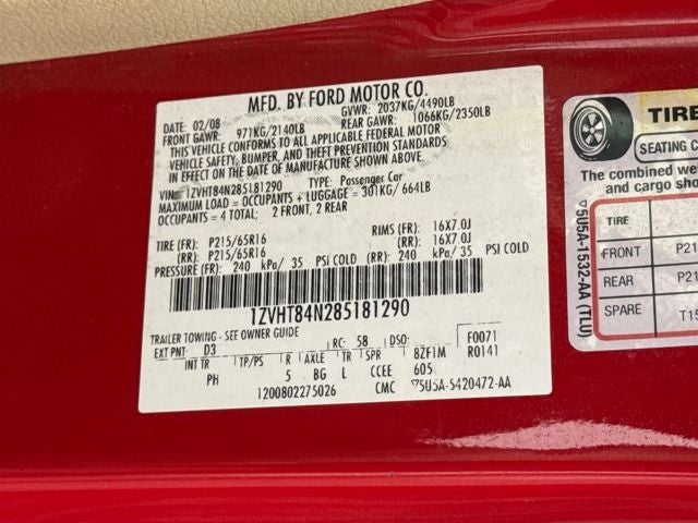 2008 Ford Mustang V6 Deluxe