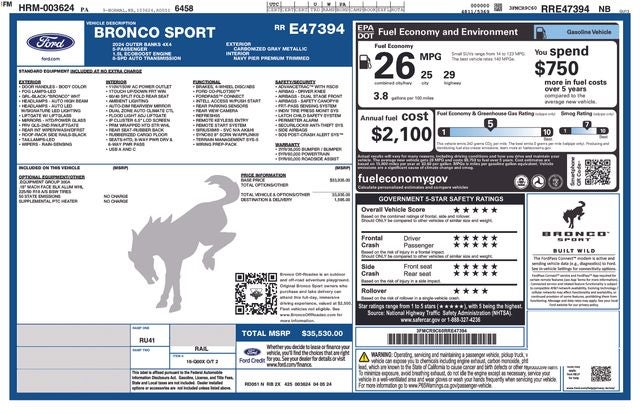 2024 Ford Bronco Sport Outer Banks