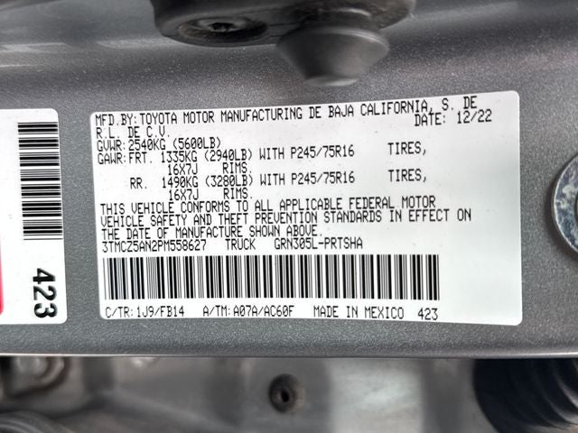 2023 Toyota Tacoma SR V6