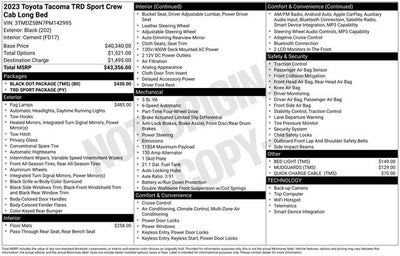 2023 Toyota Tacoma TRD Sport V6