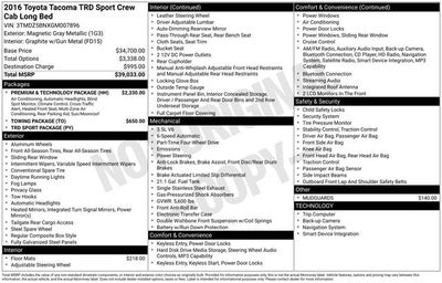 2016 Toyota Tacoma TRD Sport V6