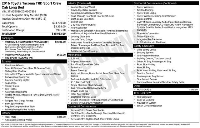 2016 Toyota Tacoma TRD Sport V6