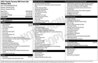 2021 Toyota Tacoma SR5 V6