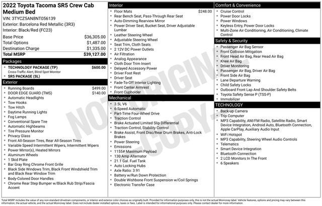 2022 Toyota Tacoma SR5 V6