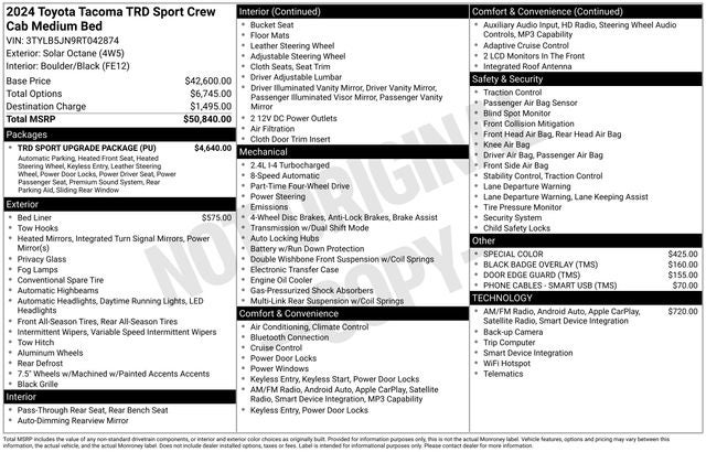 2024 Toyota Tacoma TRD Sport