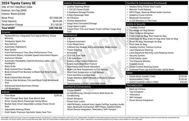 2024 Toyota Camry SE