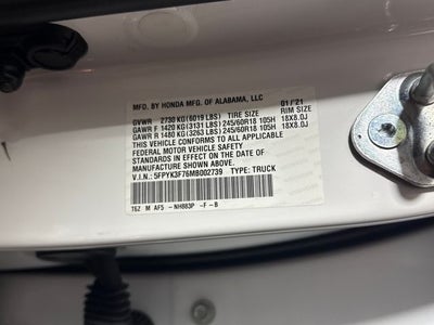 2021 Honda Ridgeline RTL-E