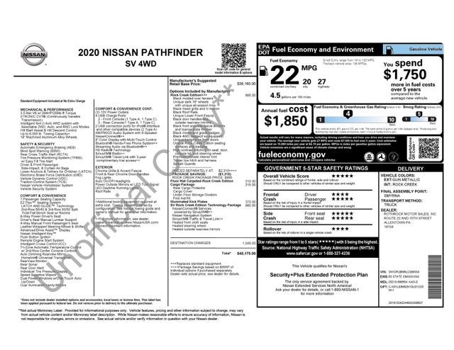 2020 Nissan Pathfinder SV
