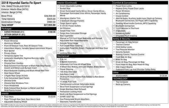 2018 Hyundai Santa Fe Sport 2.4 Base