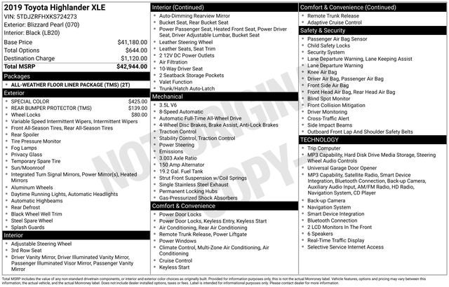 2019 Toyota Highlander SE