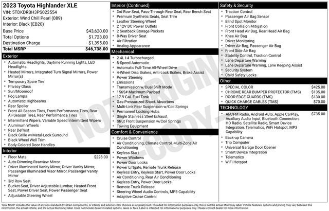 2023 Toyota Highlander XLE