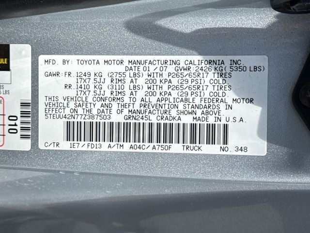 2007 Toyota Tacoma Base V6