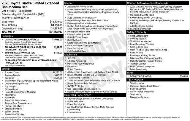 2020 Toyota Tundra Limited
