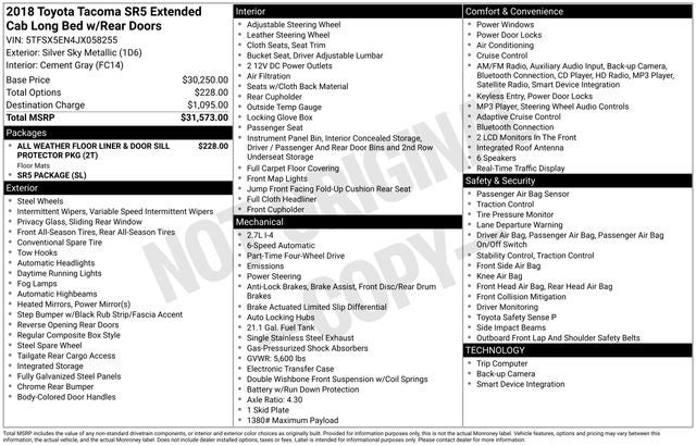 2018 Toyota Tacoma SR5