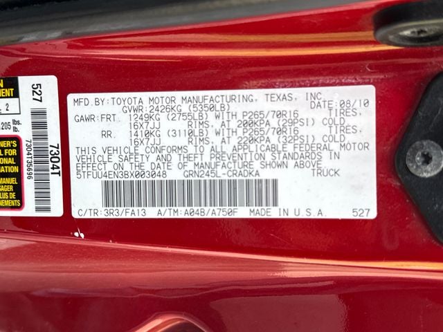 2011 Toyota Tacoma Base V6