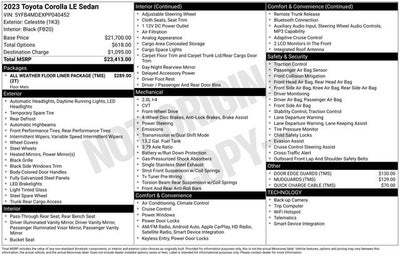 2023 Toyota Corolla LE