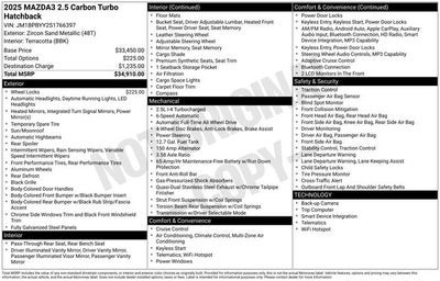 2025 Mazda Mazda3 2.5 Carbon Turbo