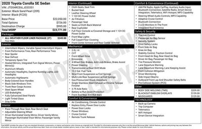 2020 Toyota Corolla SE