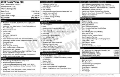 2023 Toyota Venza XLE