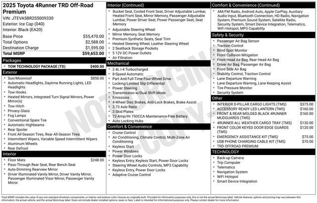 2025 Toyota 4Runner TRD Off-Road Premium