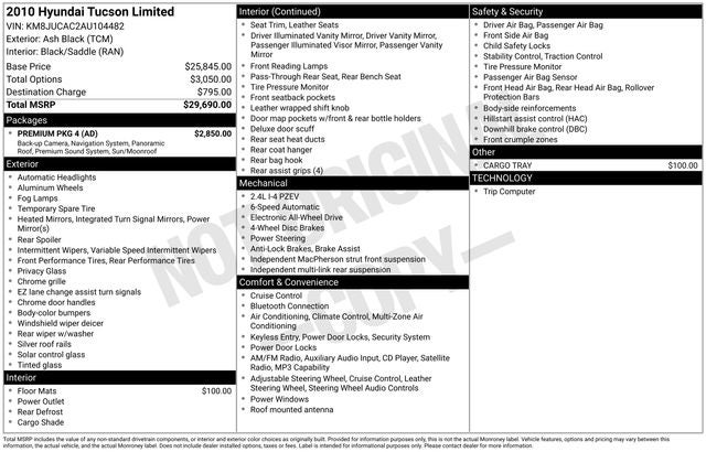 2010 Hyundai Tucson Limited