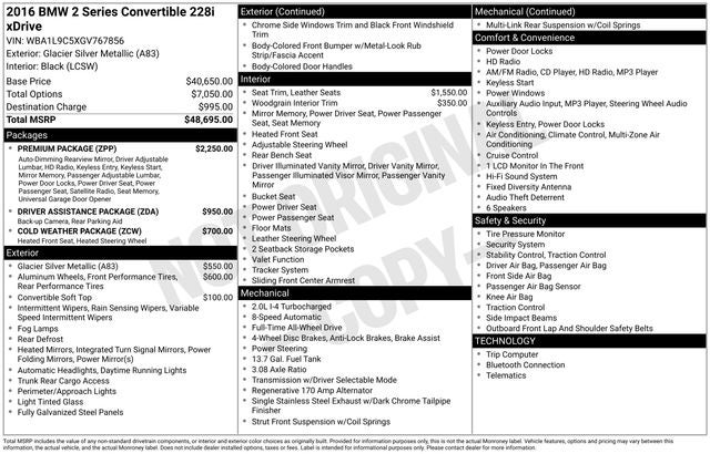 2016 BMW 2 Series 228i xDrive