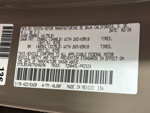 2026 Toyota Tacoma TRD Sport