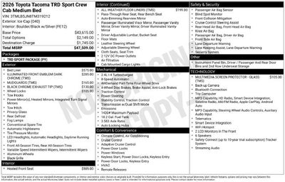2026 Toyota Tacoma TRD Sport