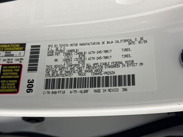 2026 Toyota Tacoma SR5