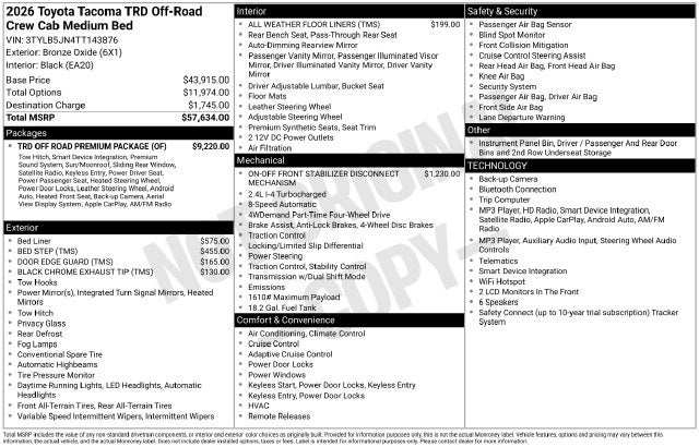 2026 Toyota Tacoma TRD Off-Road