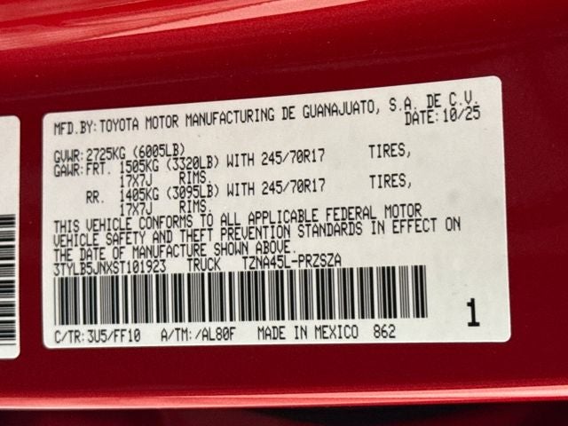 2025 Toyota Tacoma SR5