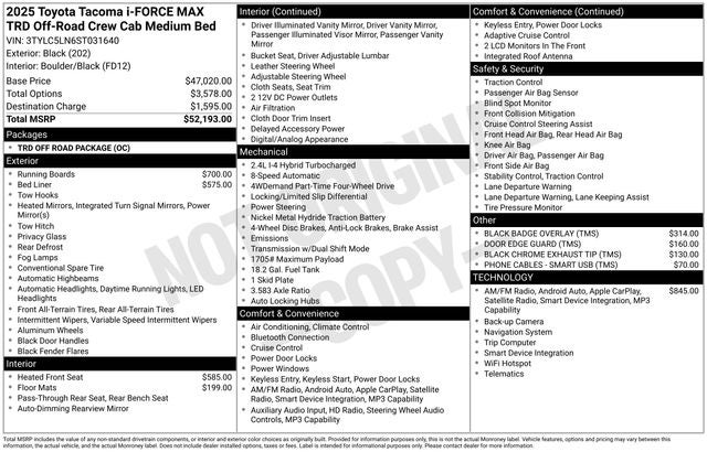 2025 Toyota Tacoma Hybrid TRD Off Road