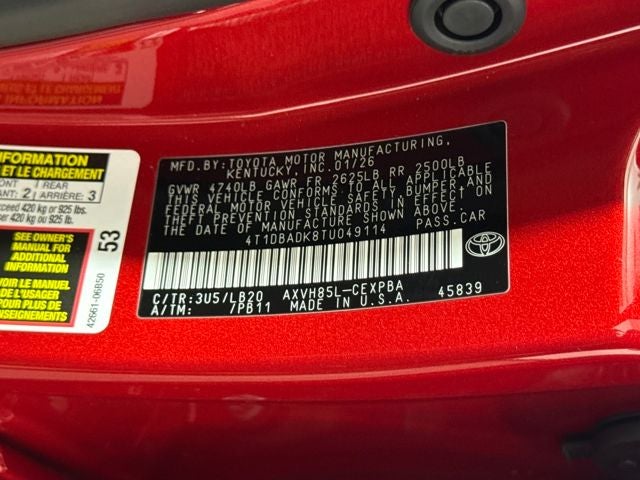 2026 Toyota Camry XSE