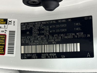 2026 Toyota Highlander Hybrid Hybrid Platinum