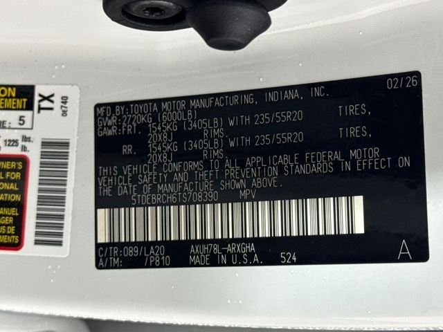 2026 Toyota Highlander Hybrid Hybrid Platinum