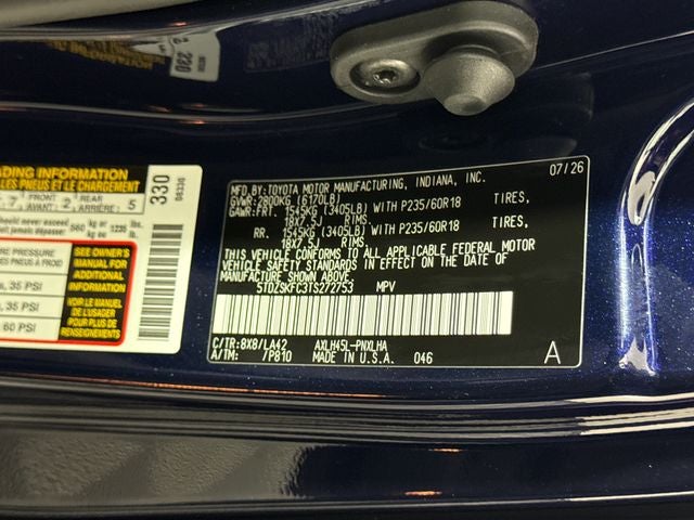 2026 Toyota Sienna Limited 7 Passenger