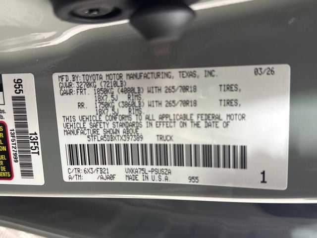 2026 Toyota Tundra SR5