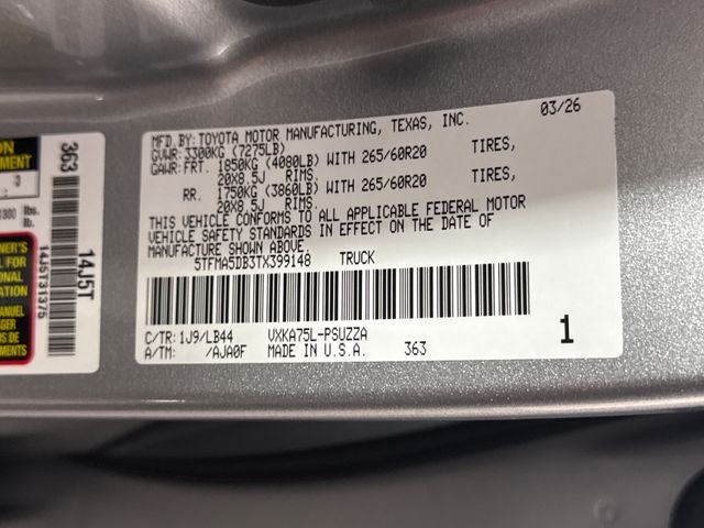 2026 Toyota Tundra 1794 Edition