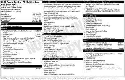 2026 Toyota Tundra 1794 Edition