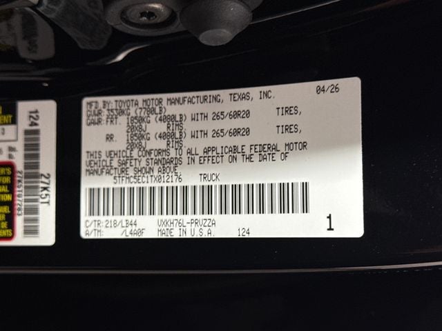2026 Toyota Tundra i-FORCE MAX 1794 Edition i-FORCE MAX