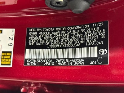 2026 Toyota Corolla Hybrid Hybrid SE