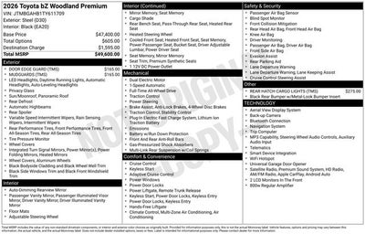 2026 Toyota bZ Woodland bZ Woodland Premium