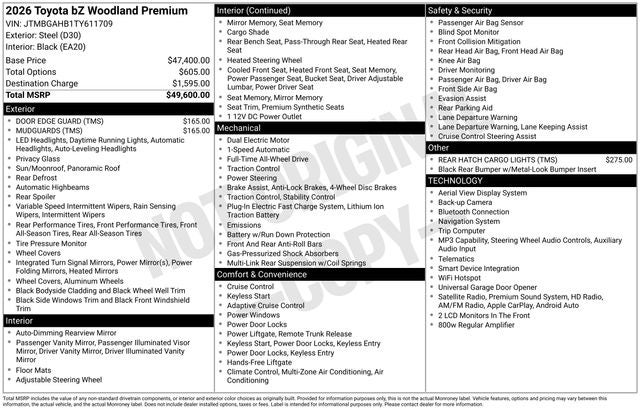 2026 Toyota bZ Woodland bZ Woodland Premium