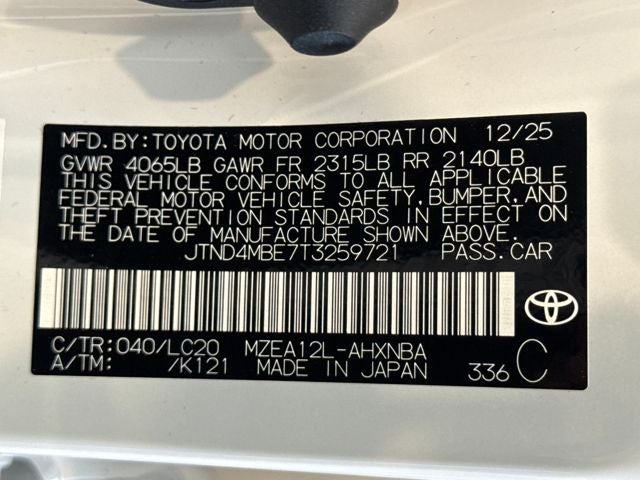 2026 Toyota Corolla Hatchback SE